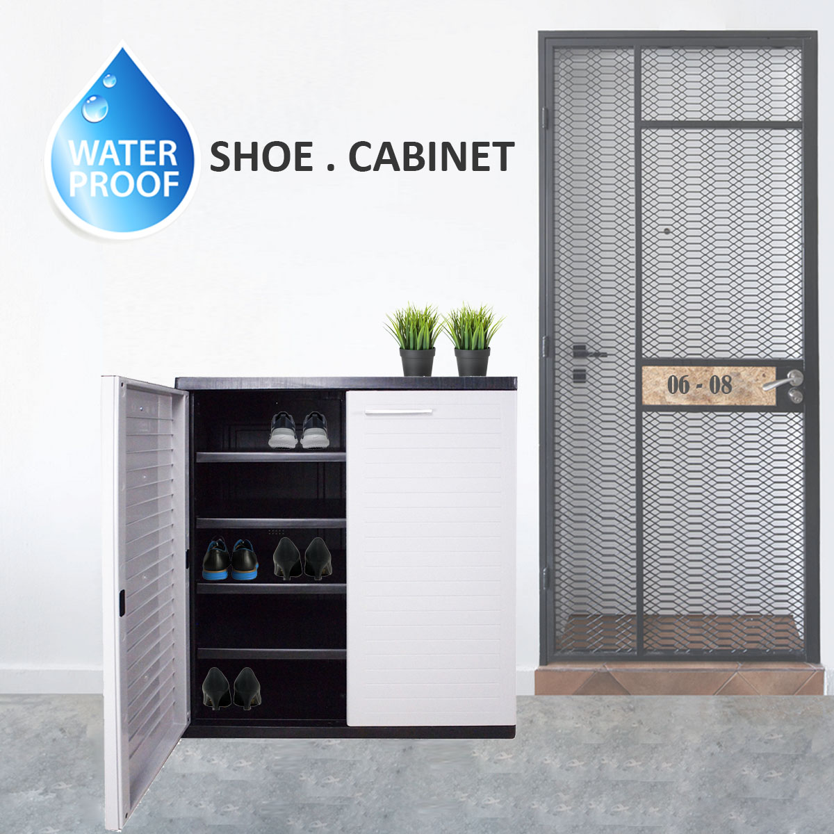 Waterproof Shoe Cabinet High Quality Heavy Duty Plastic Cabinet