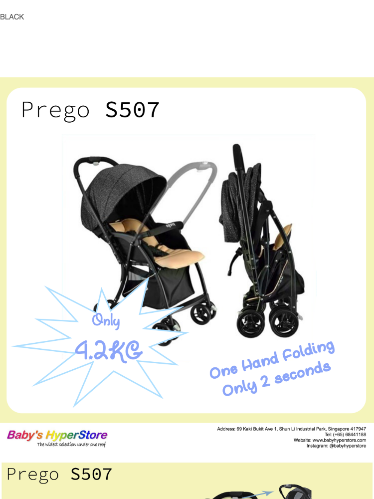 prego stroller s507