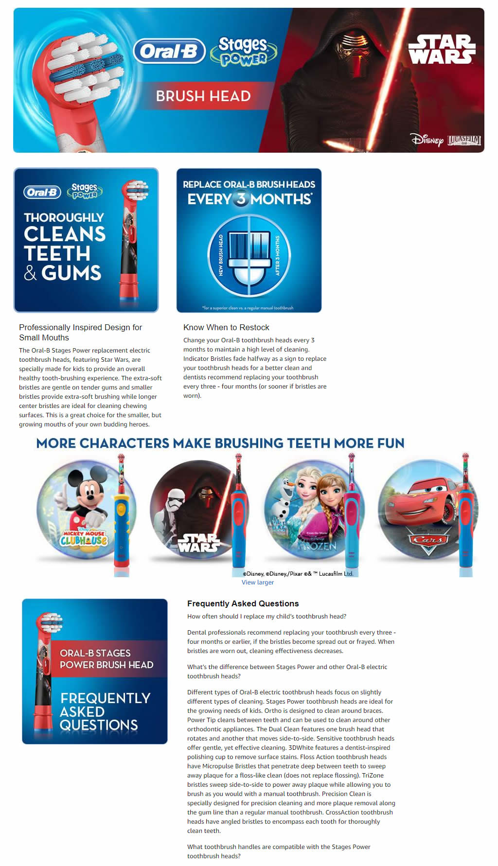 oral b star wars toothbrush heads