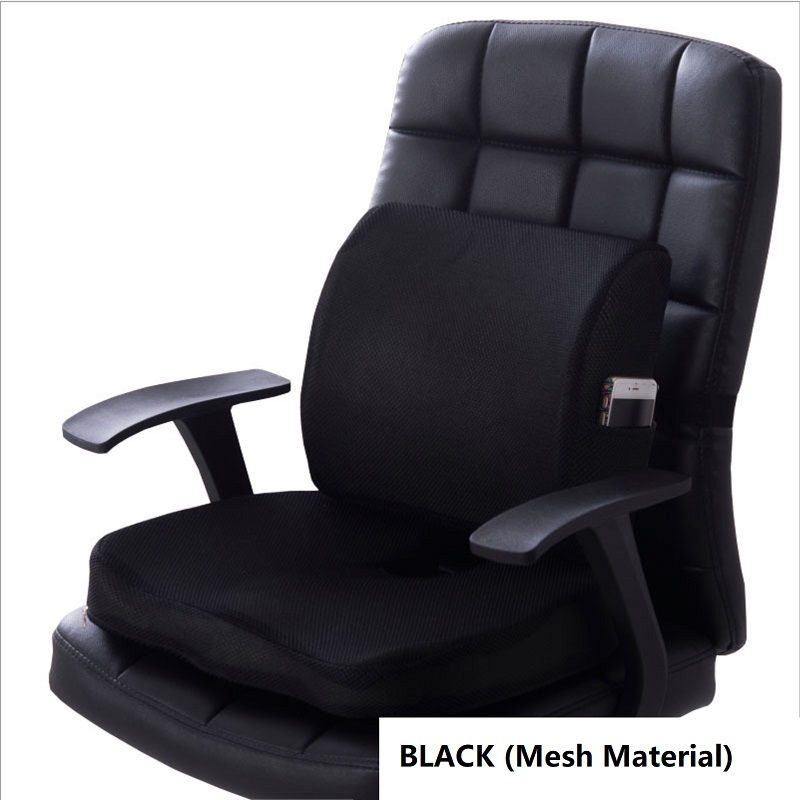 Memory Foam Lumbar Seat Pillow Cushion Pad Office Back Seat Pillow Cushion Lumbar Pad Office