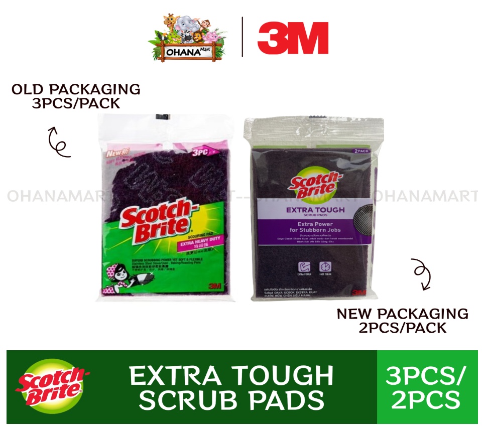 3M Scotch Brite™ ET-3M Extra Heavy Duty Scouring Pad - Effortless Cleaning  with Industrial Grade!