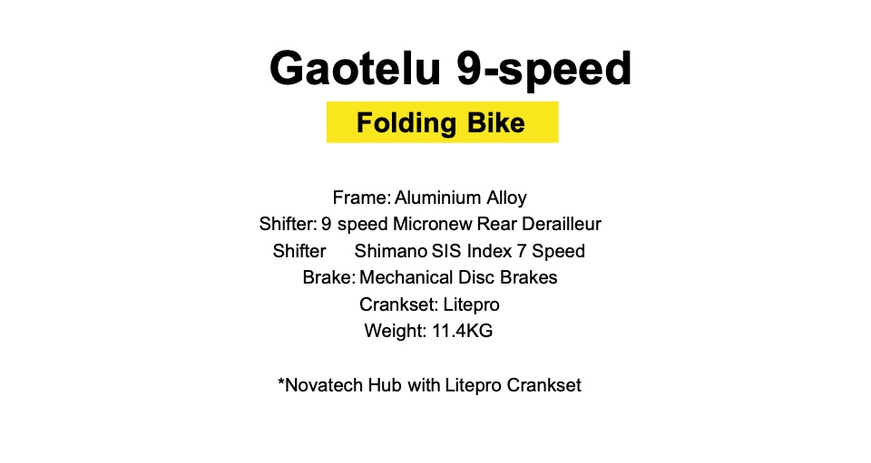 Gaotelu folding online bike