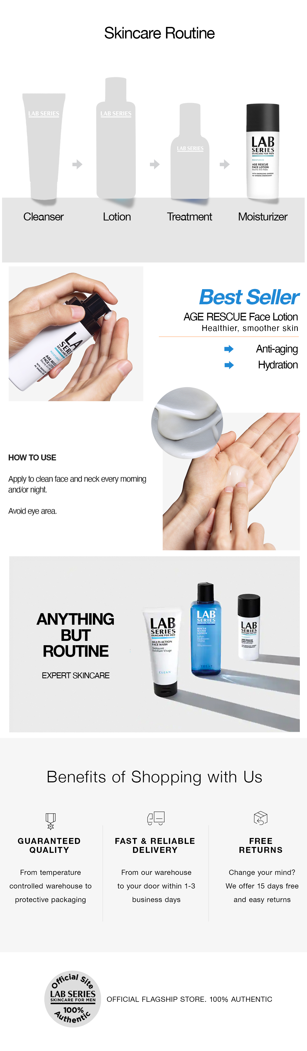 lab series age rescue face lotion