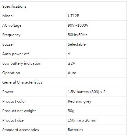 Ut12b voltage deals detector