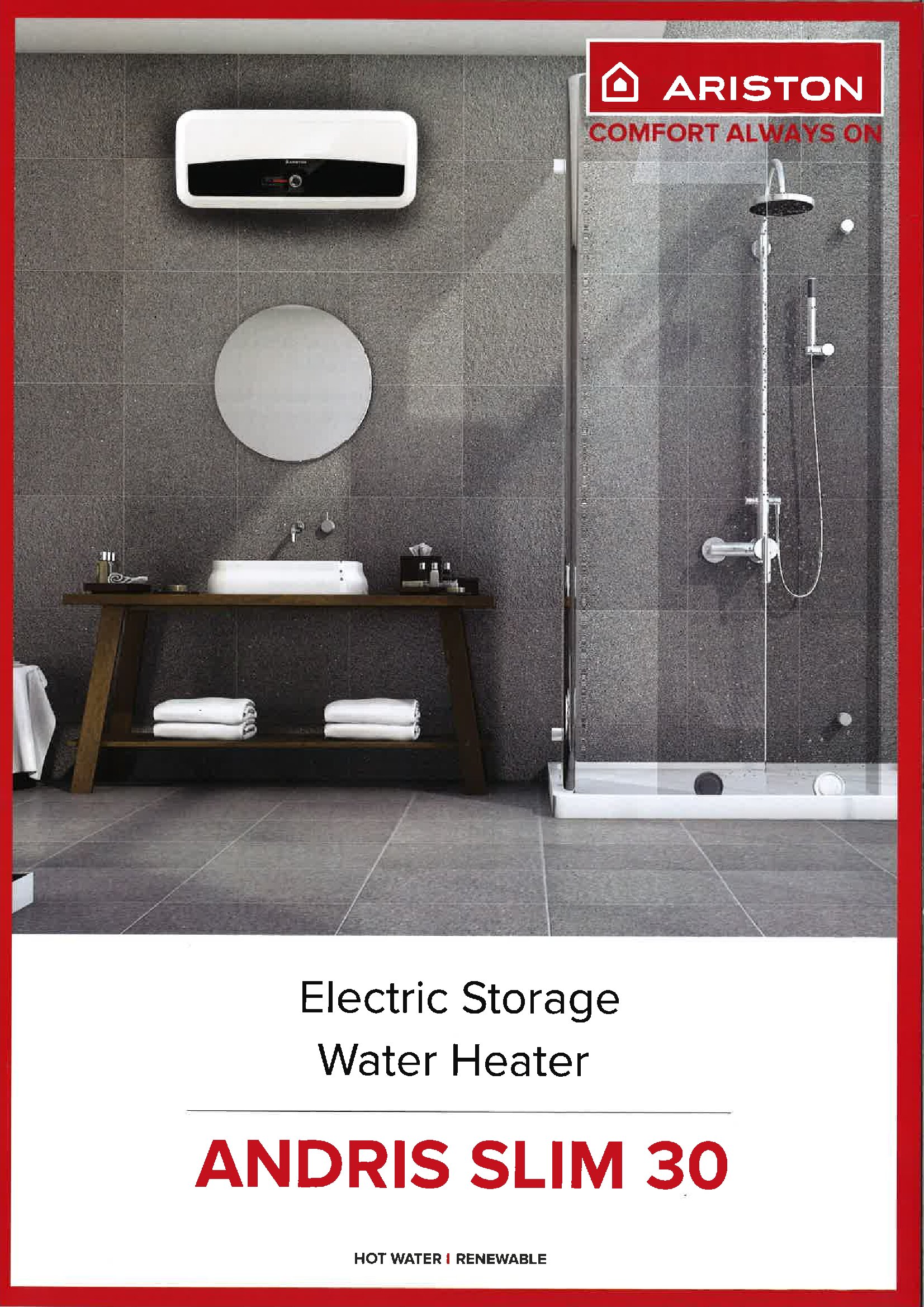 Ariston Andris Slim 30 Series Storage Heater