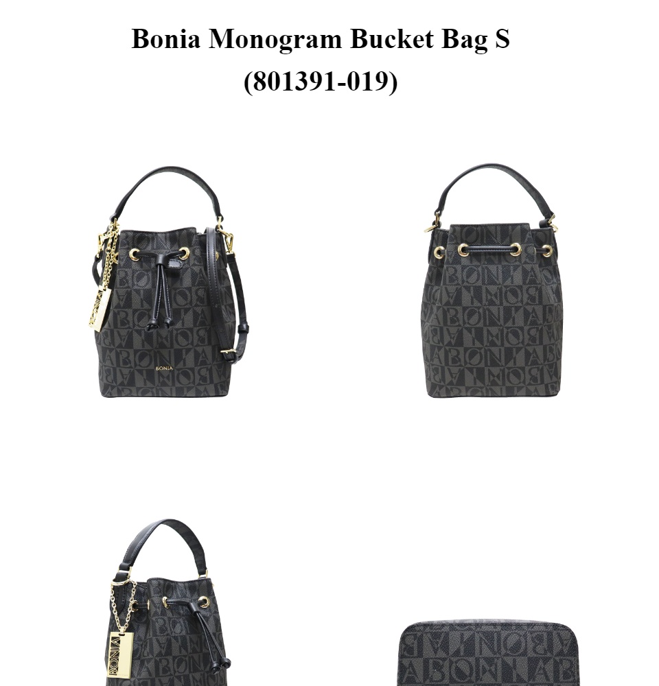 Bonia Monogram Bucket Bag S 801391-019