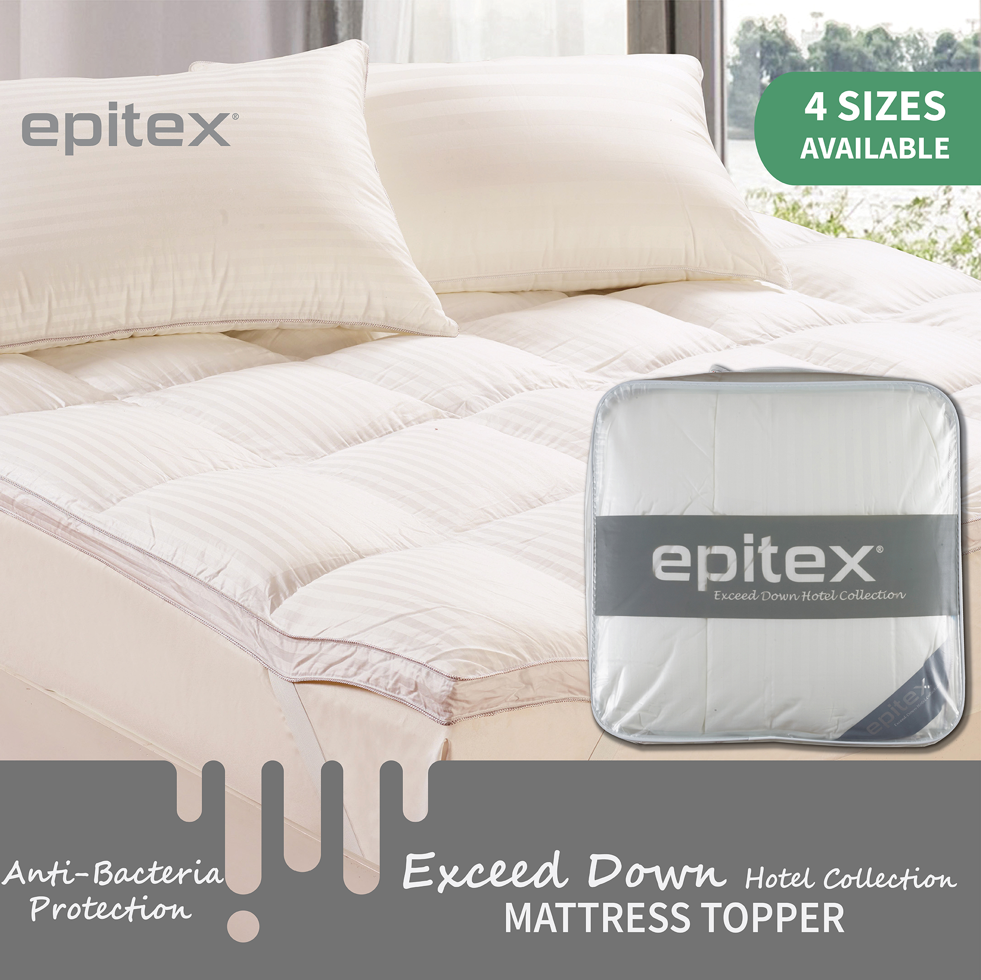 Epitex Exceed Down Mattress Topper | Protector | Bedding | Bed Protector |  Lazada Singapore