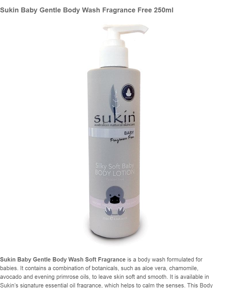 sukin baby body wash