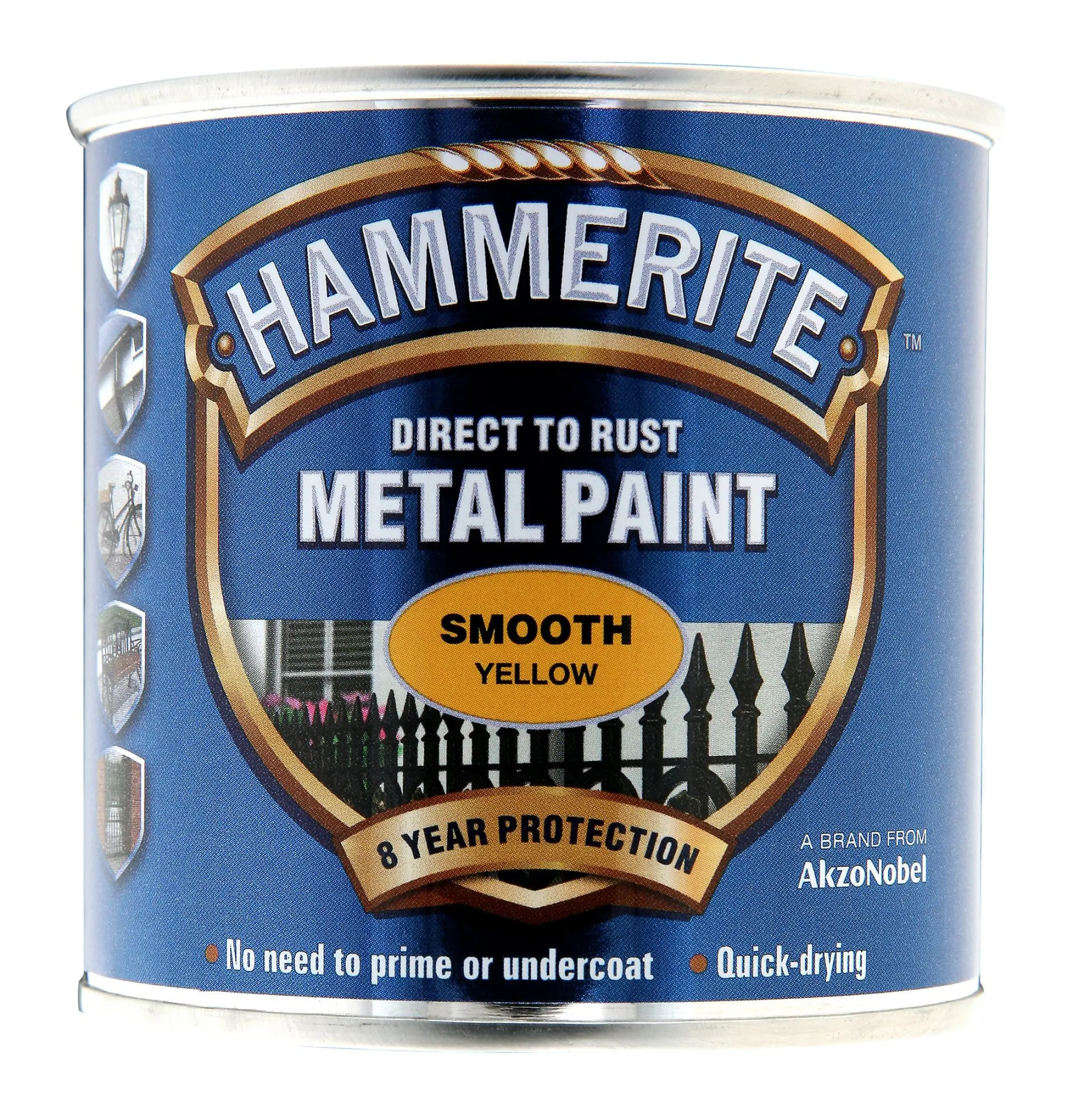 Hammerite Direct To Rust Metal Paint Smooth Finish 250ml Yellow Lazada Singapore