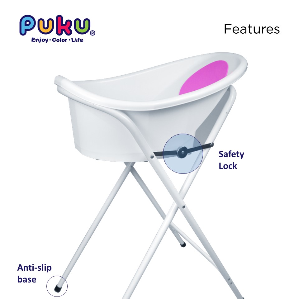 Puku baby bath tub best sale with stand