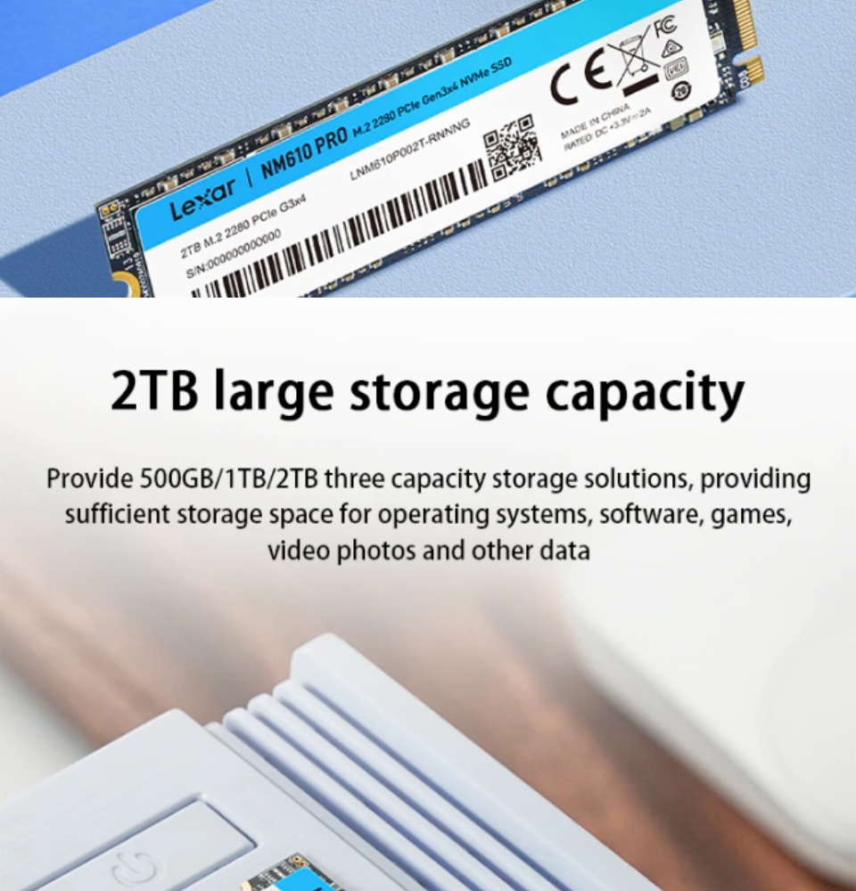 LEXAR NM610 PRO NM620 256GB / 512GB / 1TB / 2TB SSD - M.2 NVME v1