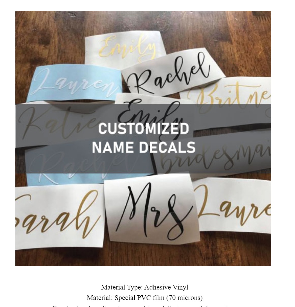 Customized Name Decal Oracal 651 Vinyl Waterproof Long Laster Stickers For Tumbler Water Bottle Mugs Label Lazada Singapore Customized Name Decal Oracal 651 Vinyl