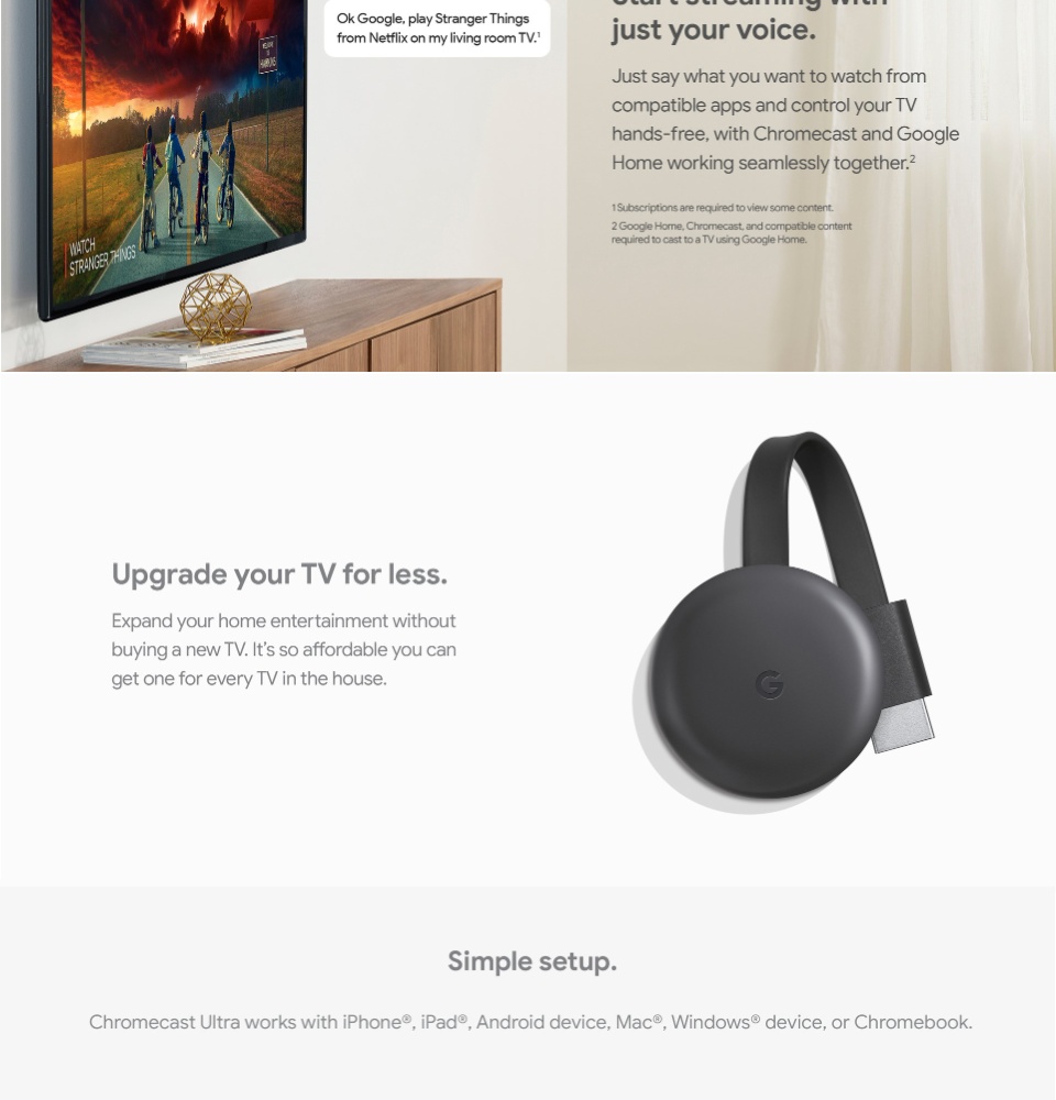Chromecast Device Google Chromecast Ultra 4k Chromecast Ultra Hd