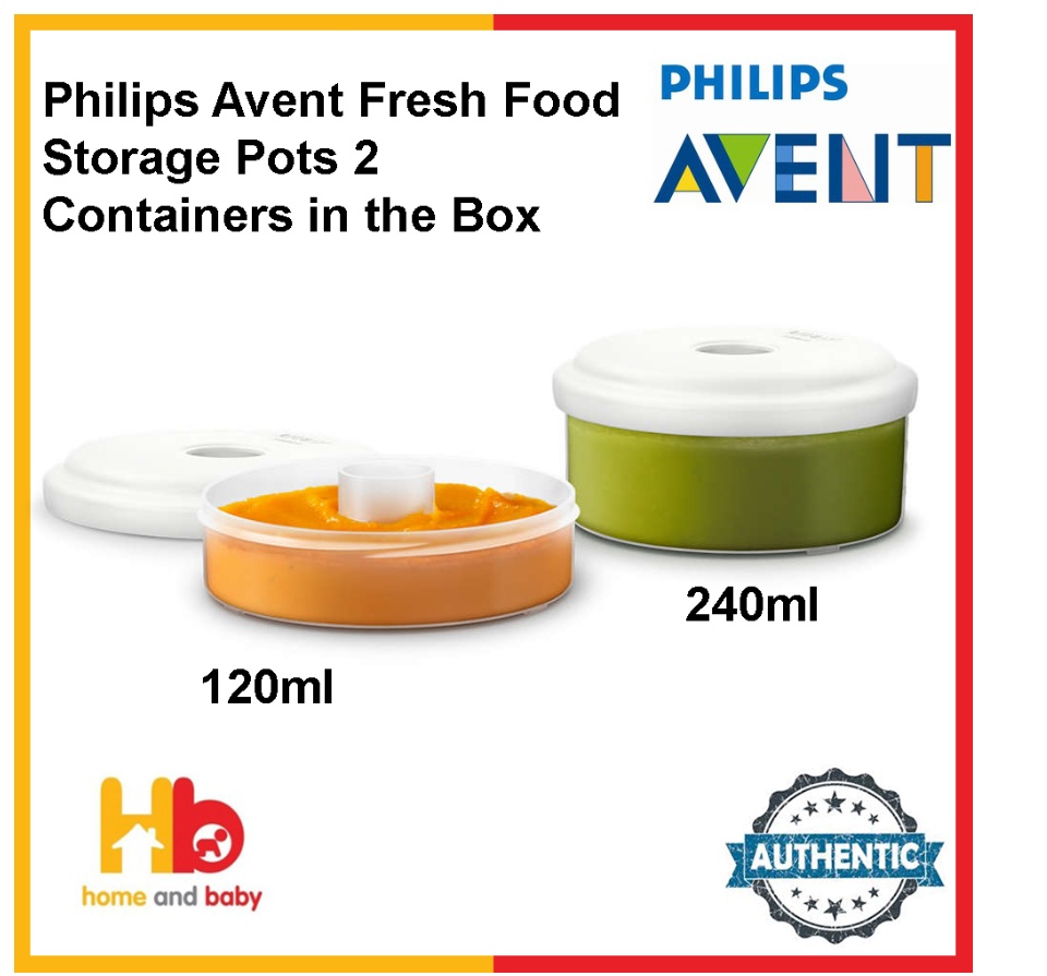 Avent food sale storage pots