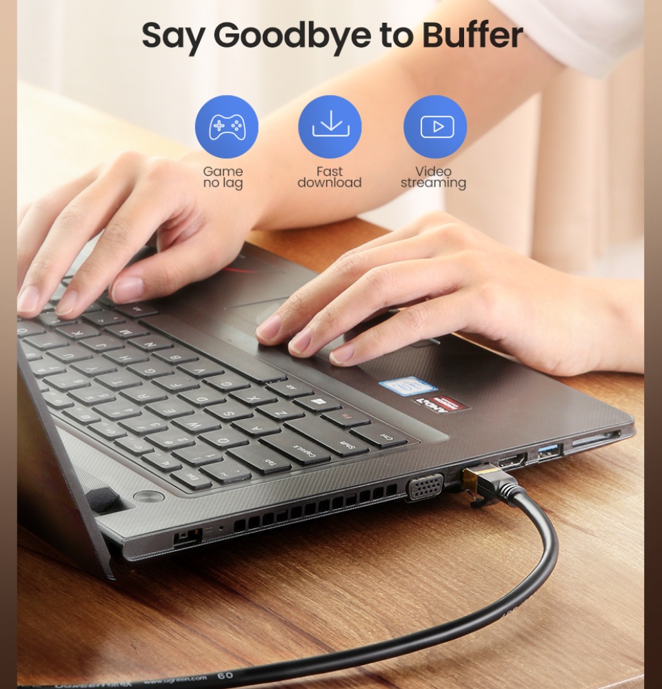 Ugreen Flat Ethernet Cable Cat6/Cat7 4 Fast local delivery Quality product