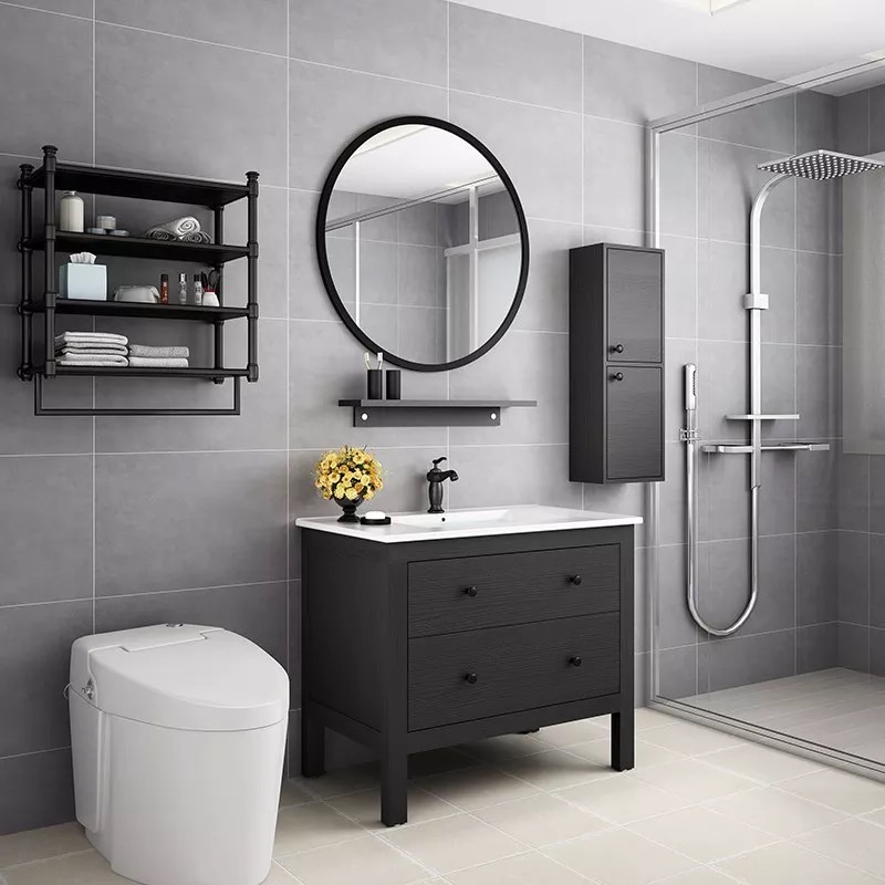 Black Bathroom Mirror With Mirror Ideas