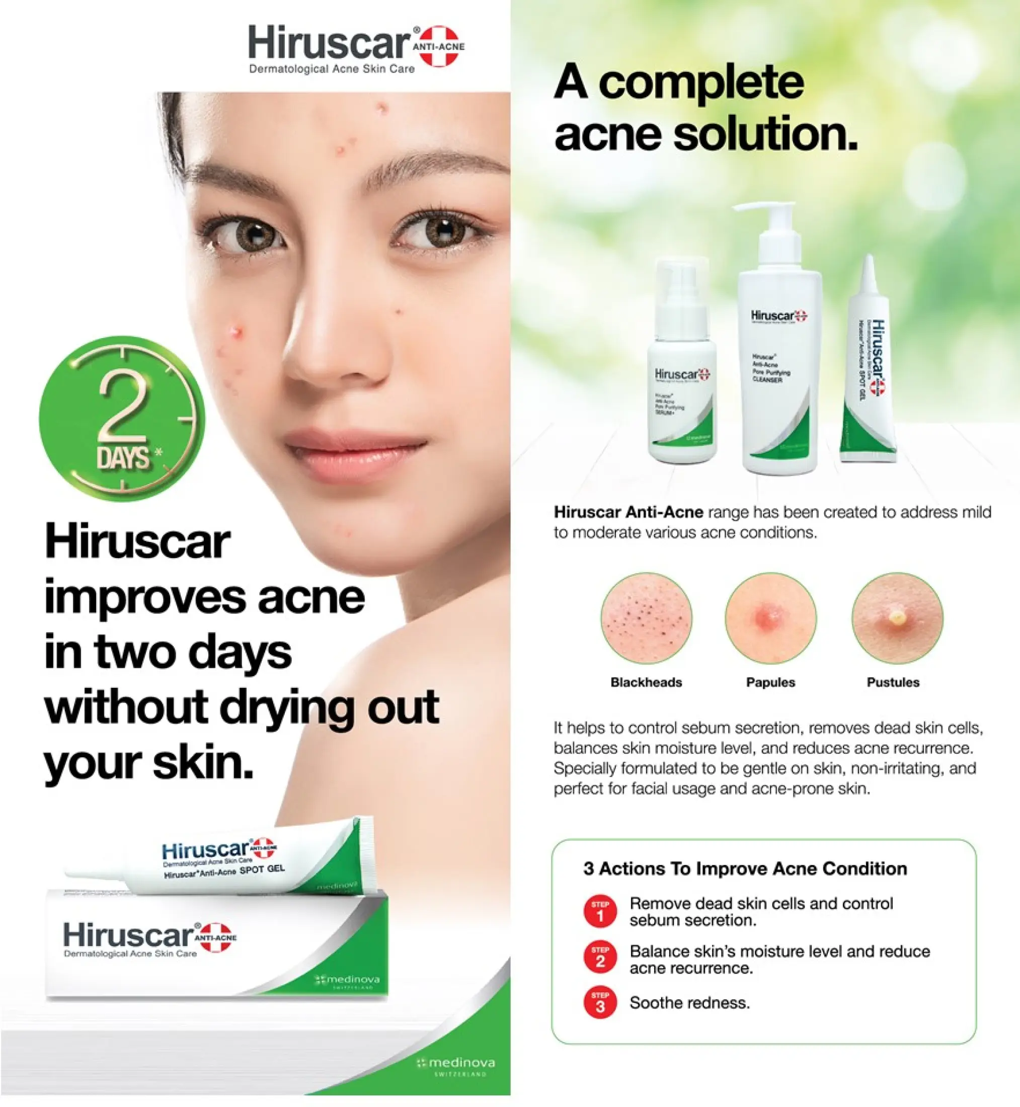 hiruscar dermatological acne skin care