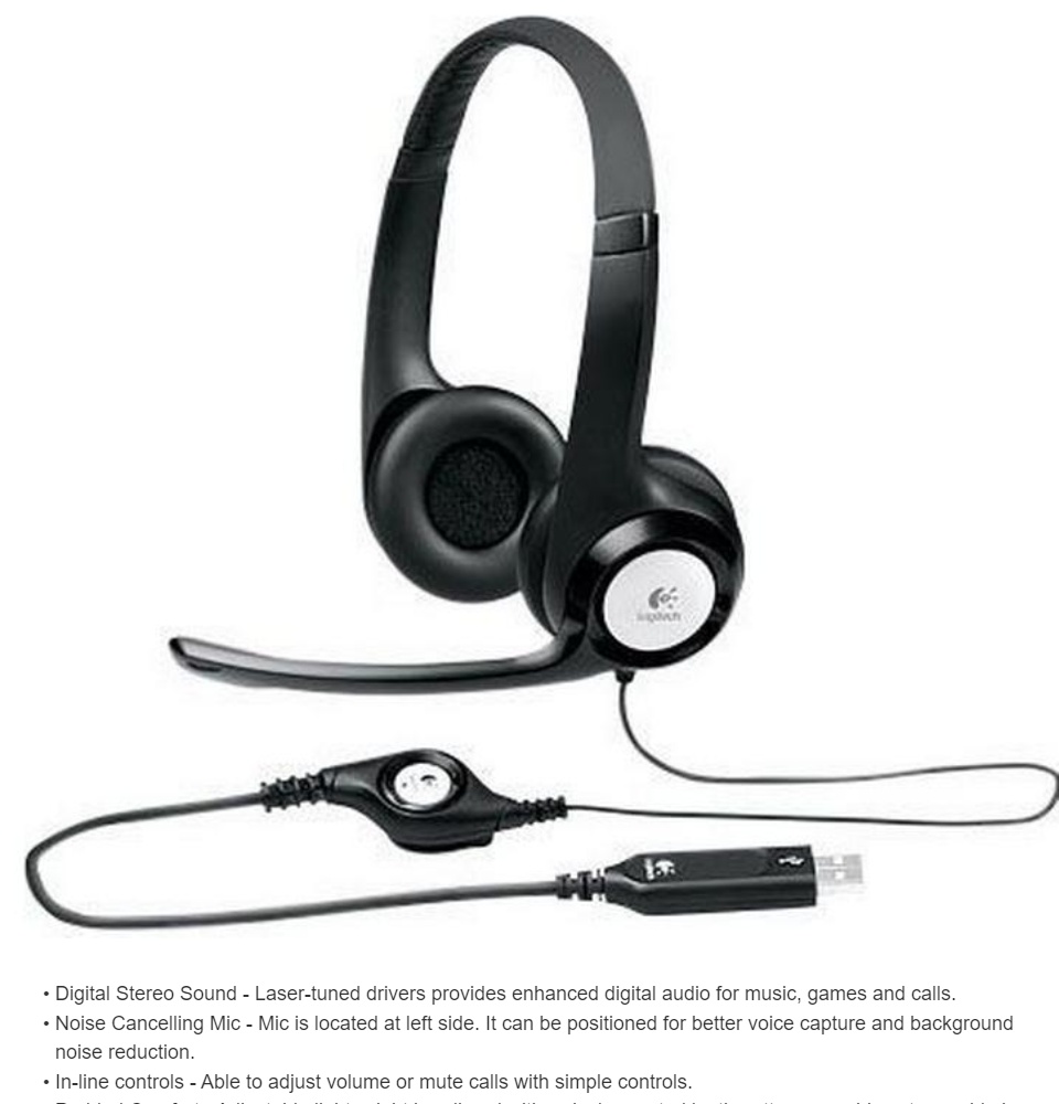 logitech headset with noise cancellation