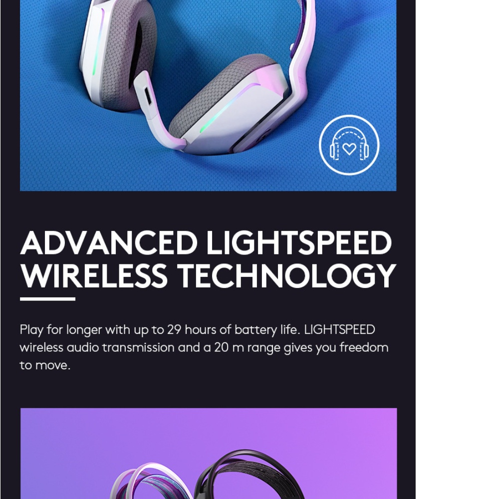 Logitech G733 Lightspeed Wireless Gaming Headset with Suspension Headband LIGHTSYNC RGB Blue VO CE mic Technology and PRO G Audio Drivers Black White Lilac Blue Lazada Singapore