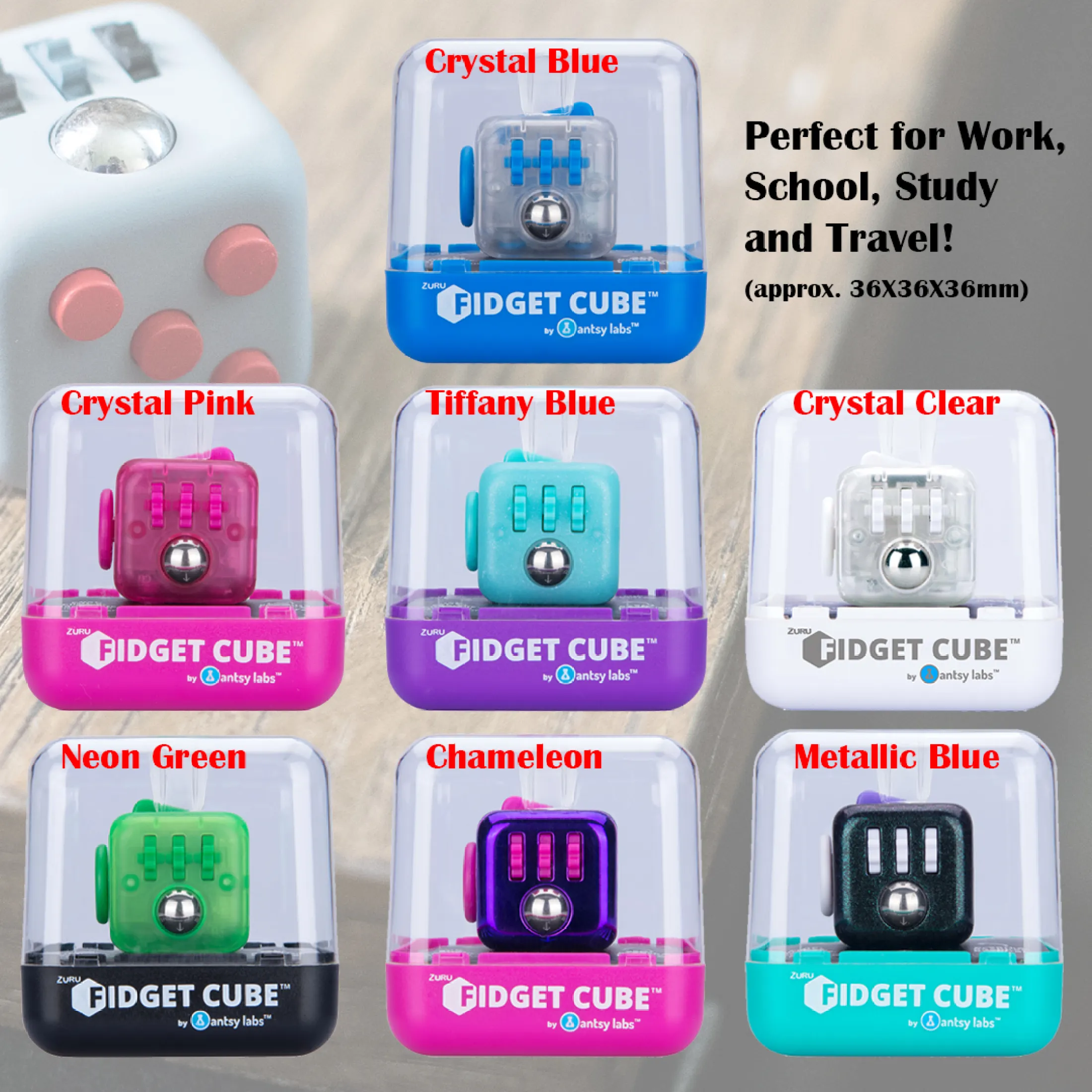 Antsy Labs Fidget Cube Custom Series 3 Crystal Blue Decoration Piece Great For Gift Lazada Singapore