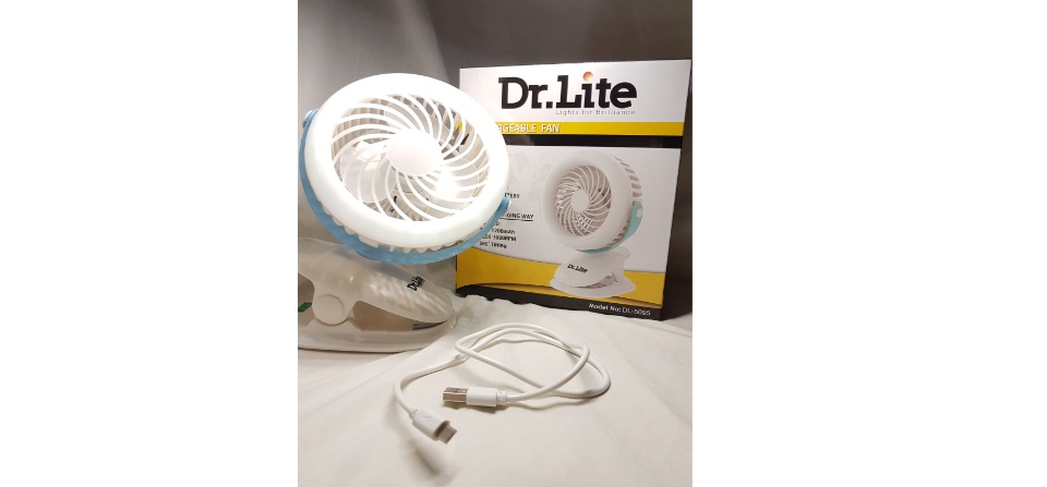 rechargeable electric fan with light