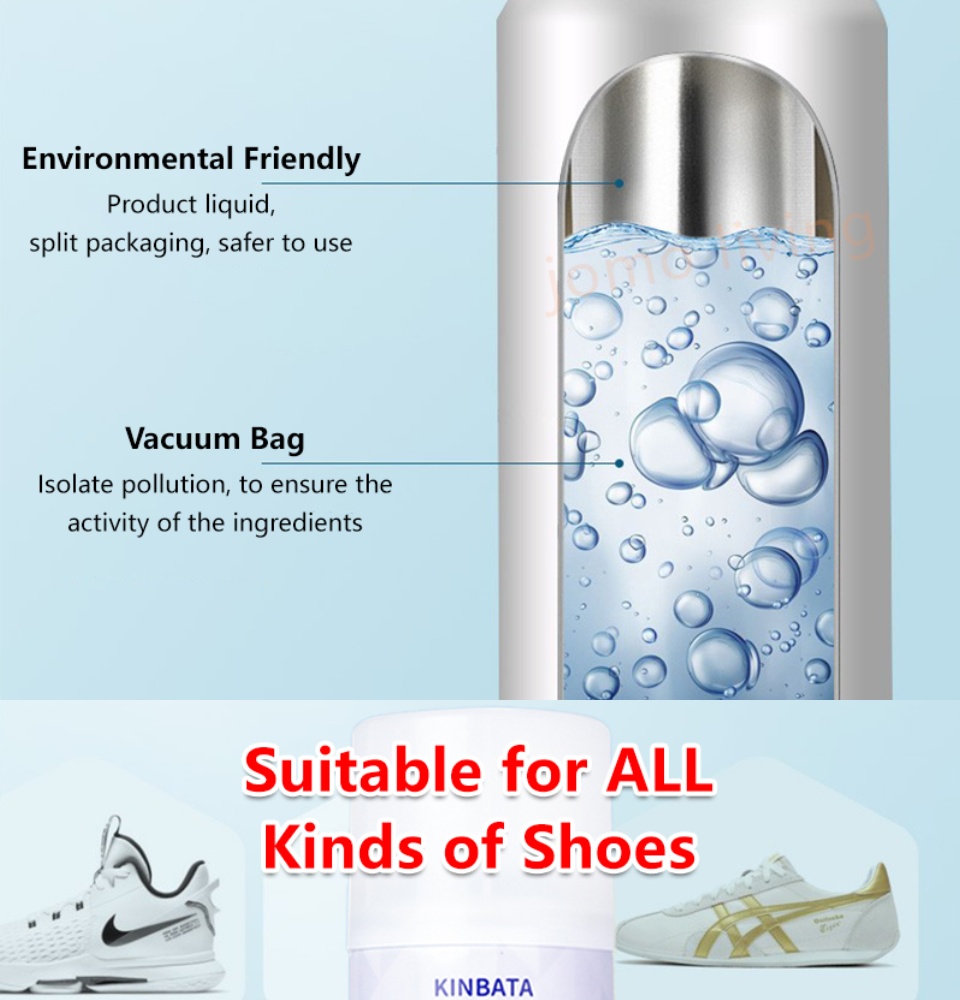 ✓ SG Local Seller ✓ Japan Kinbata White Shoe Cleaner Sneaker Cleaning Agent  Free-Wash Decontamination Foam