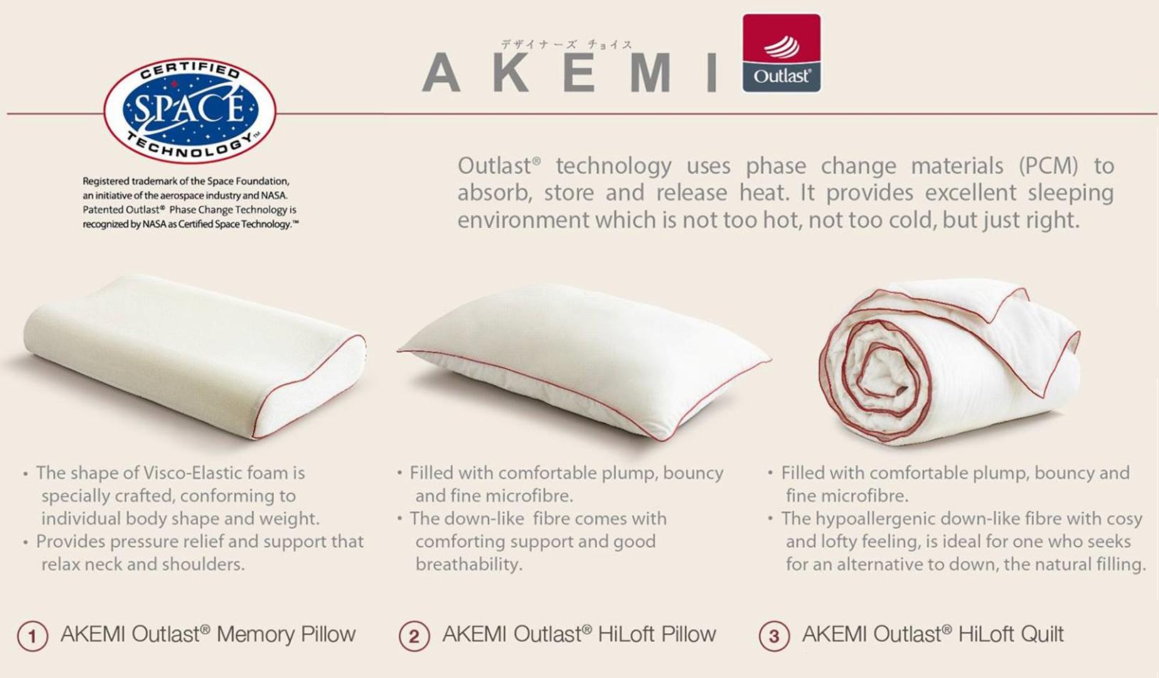 akemi outlast memory pillow