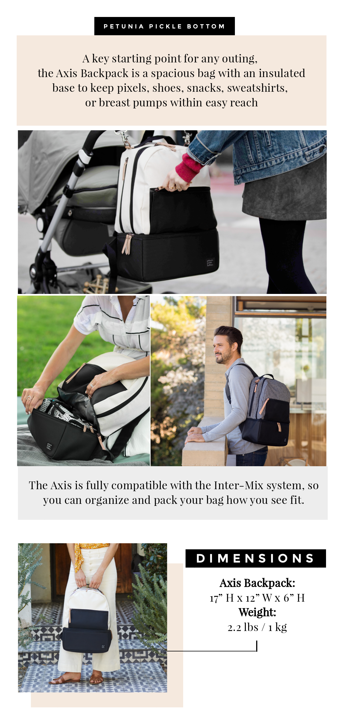 axis diaper bag