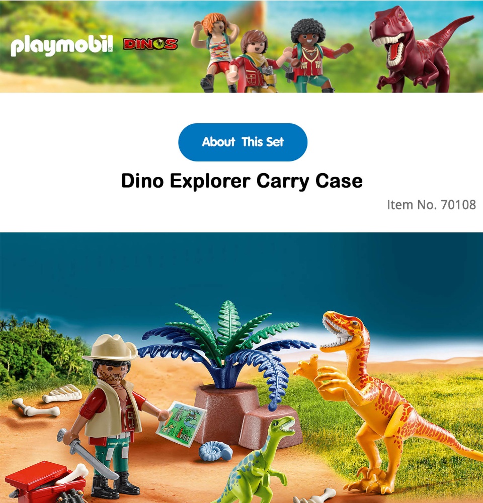 playmobil dino explorer carry case