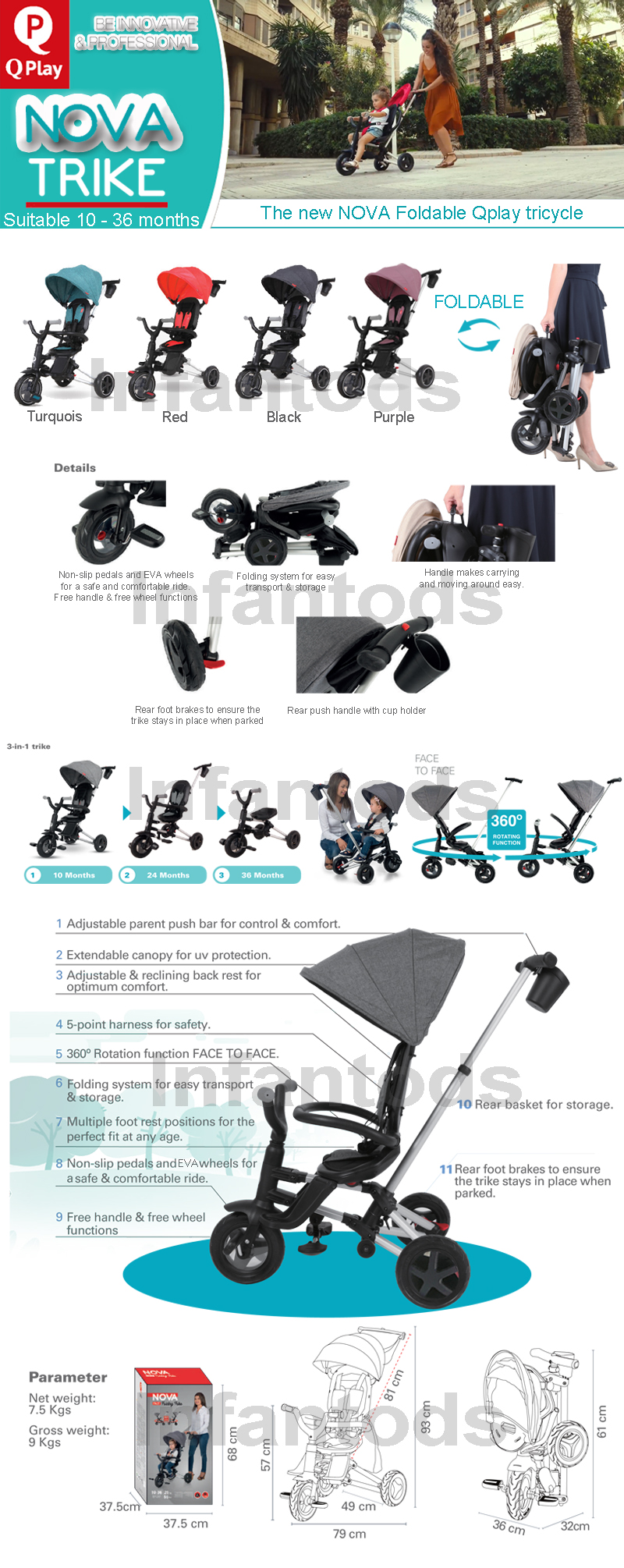 compact tricycle