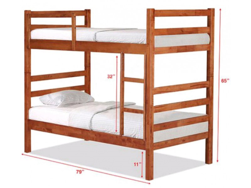 Furniture Amart Solid Wooden Double Decker Bed Frame Single Bunk