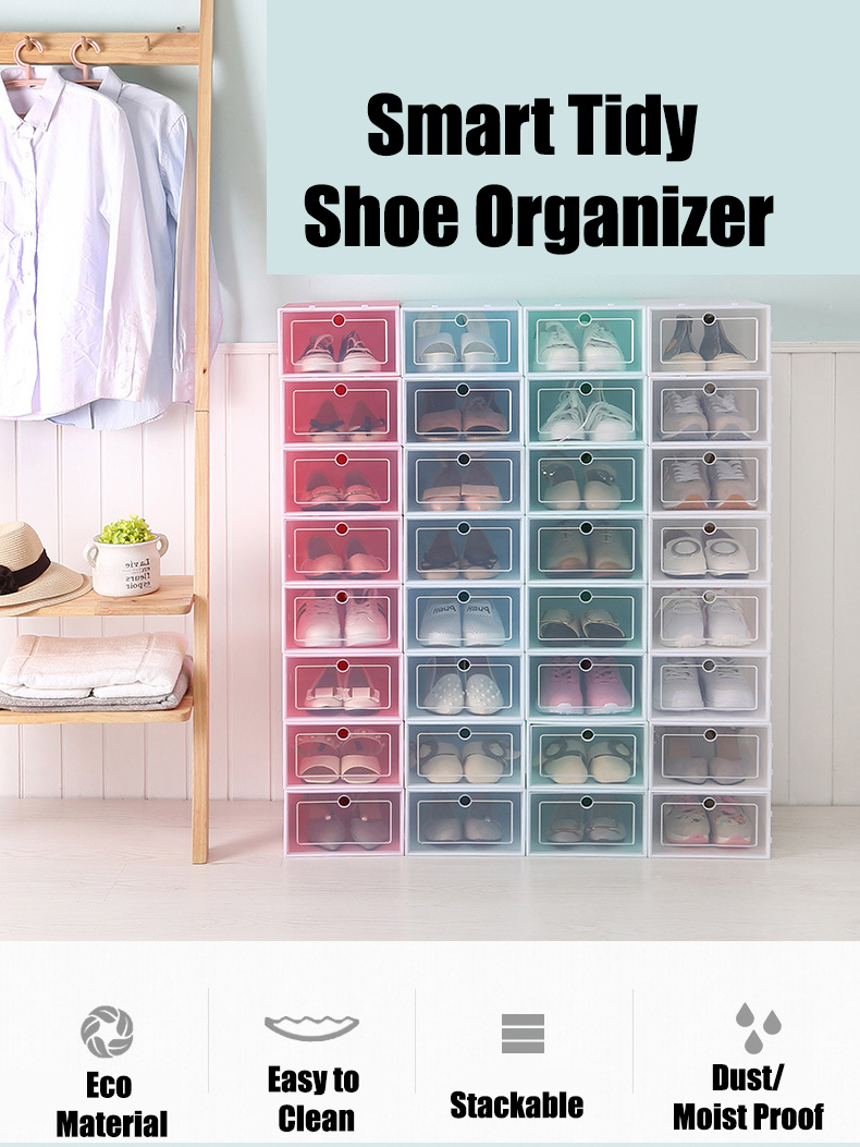Bundle Of 6 12 Stackable Modular Shoe Box Drawer Storage Shoe