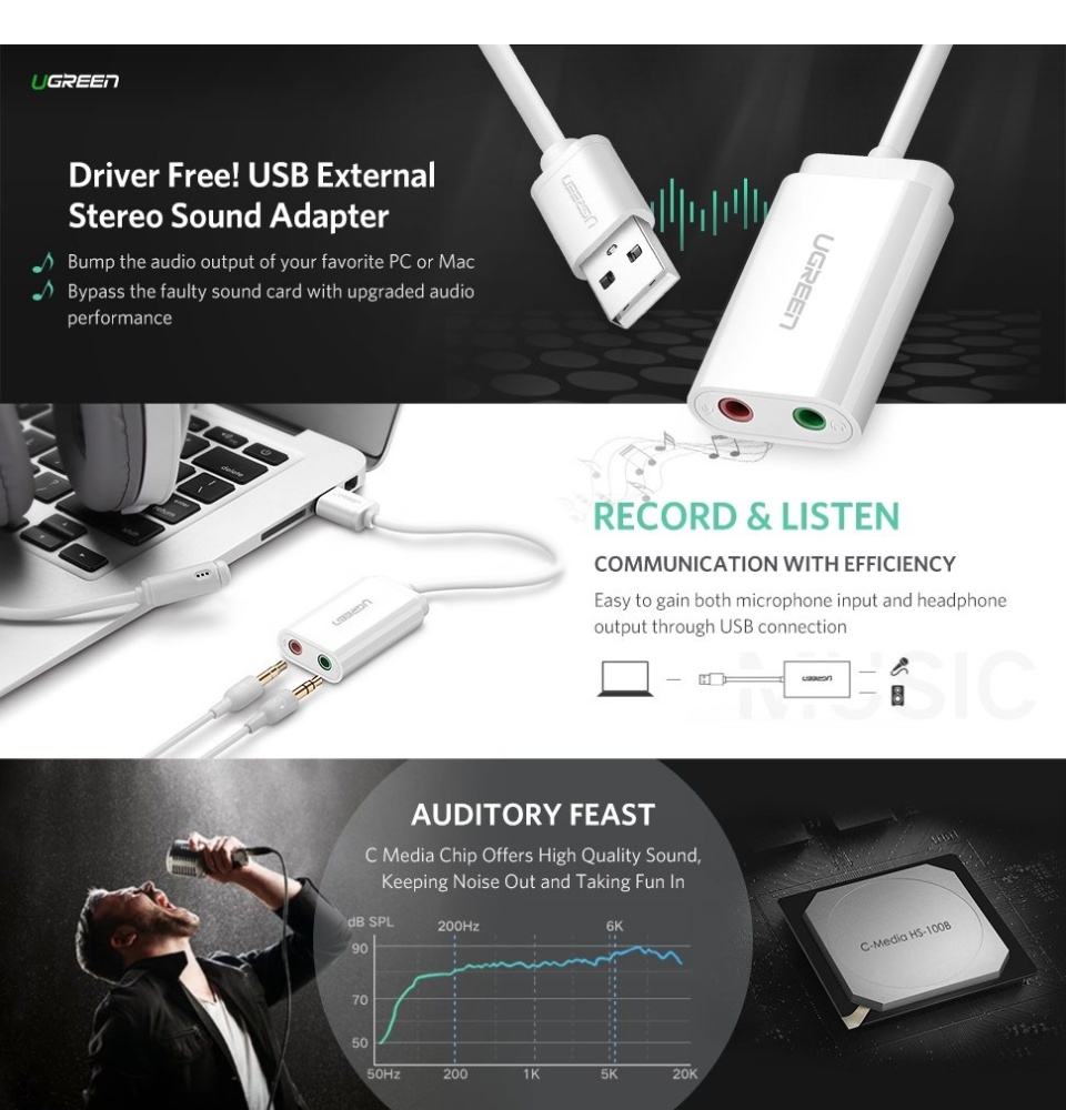 Ugreen USB External Sound Card 3.5mm Jack 1 <article class="lzd-article" style="white-space: break-spaces;"> <p style="line-height: 1.7; text-align: left; text-indent: 0; margin-left: 0; margin-top: 0; margin-bottom: 0;">Choose the black colour if Mic & Headphone are using different cable (TRS)</p> If Mic & Headphone are using the same cable (TRRS) choose White 2 in 1 </article>