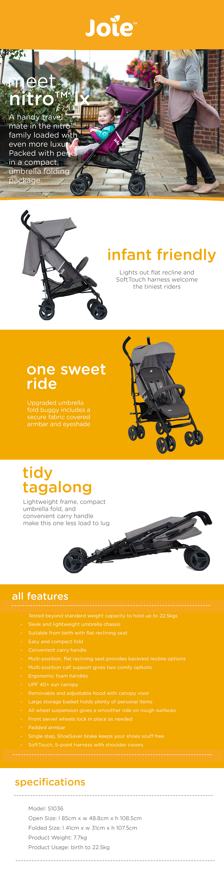 difference between joie nitro and nitro lx
