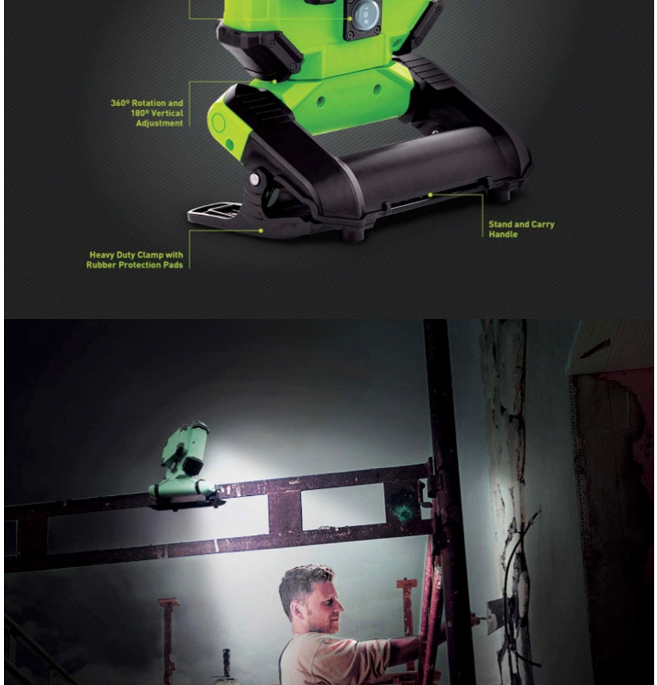 LED Clamp On Wok Light With 6 Feet Cod 800 Lumens 8.1Watts