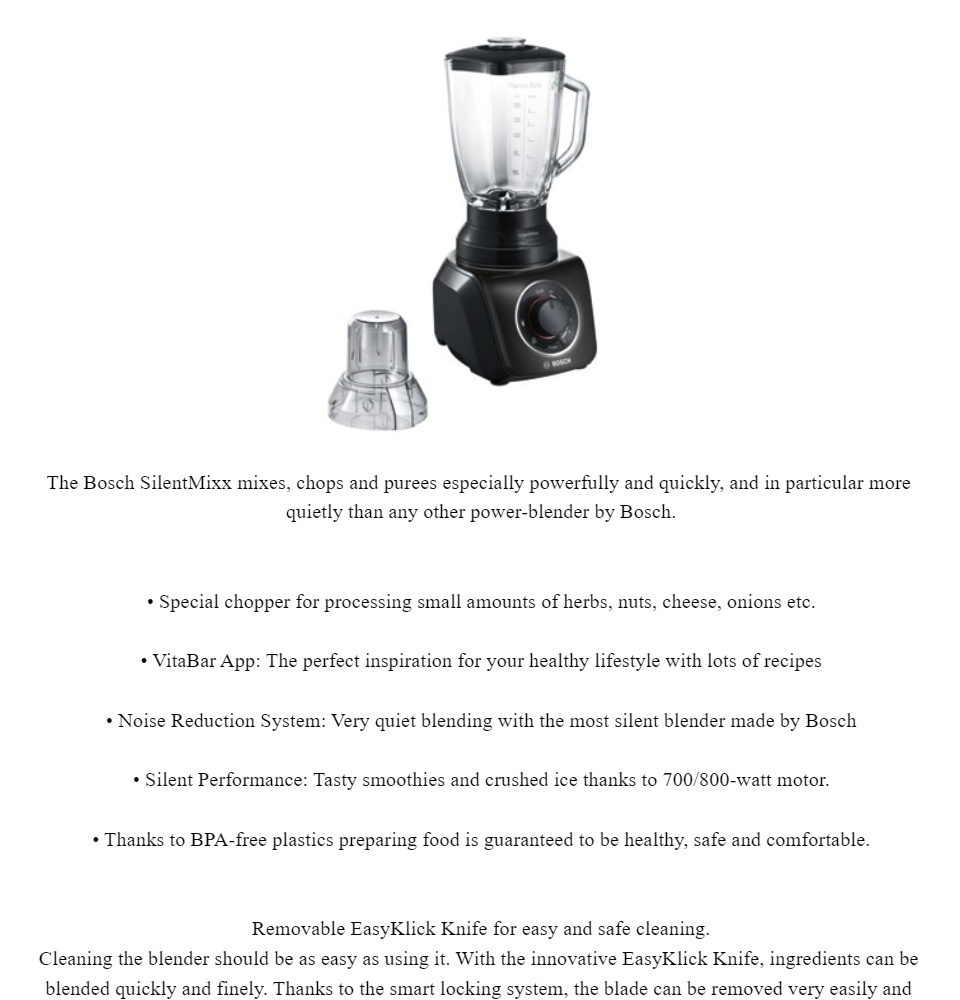 The most silent blender on the market – Bosch Silentmixx 