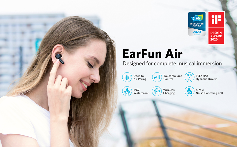 earfun air true wireless earbuds with 4 mics