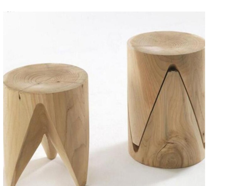 tree trunk stool