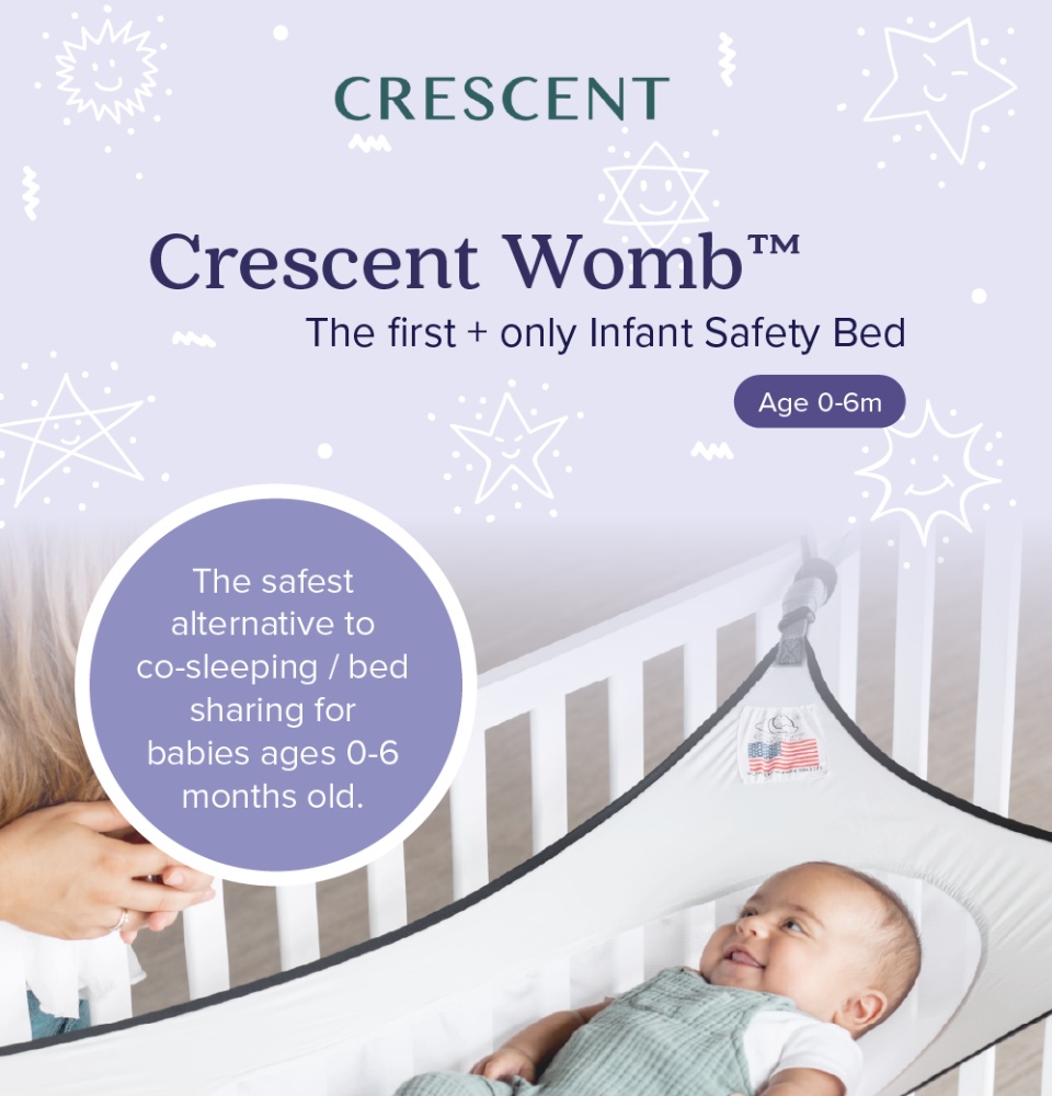 Crescent womb outlet infant safety bed