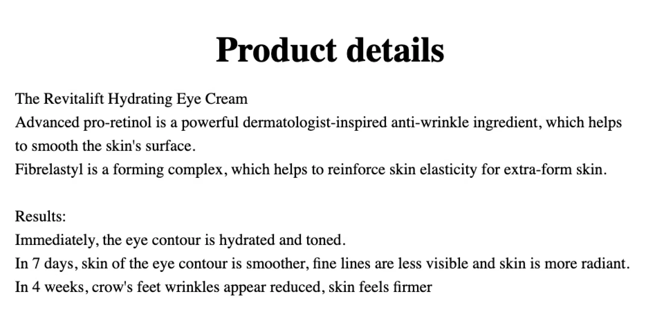 olay revitalift eye cream