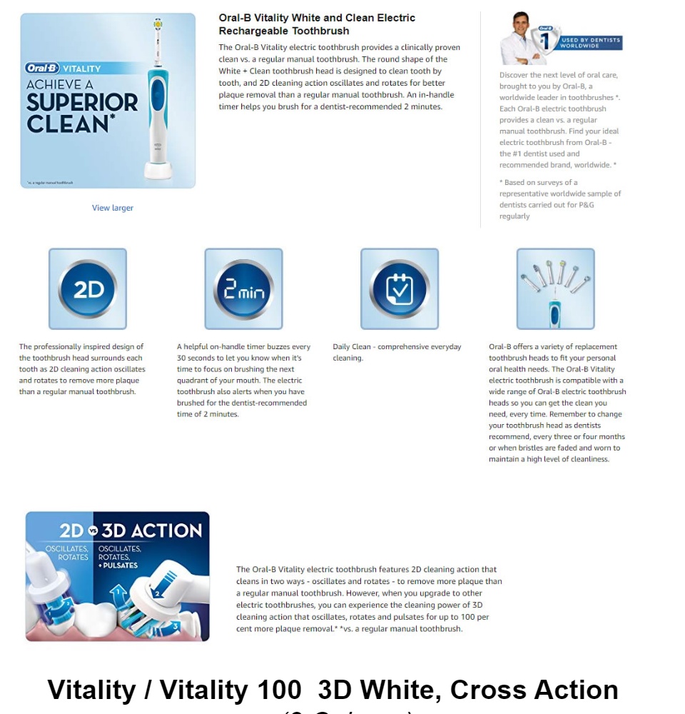 oralb vitality 100 cross action