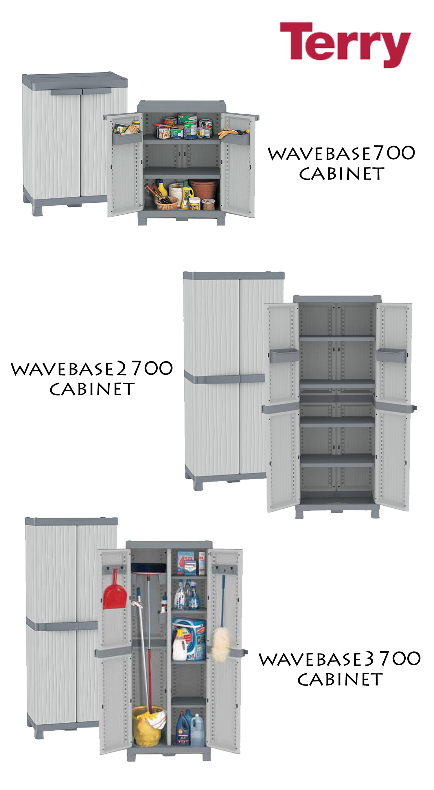 Terry Wavebase Outdoor Indoor Cabinet Cupboard Two Door Storage