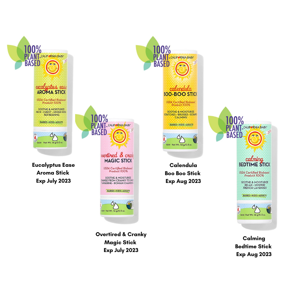 California Baby Aroma Stick 0.5oz (Eucalyptus Ease / Overtired & Cranky / Calming / Calendula) -Baby Product 645924780ce7538722cb5f9d9b31f368