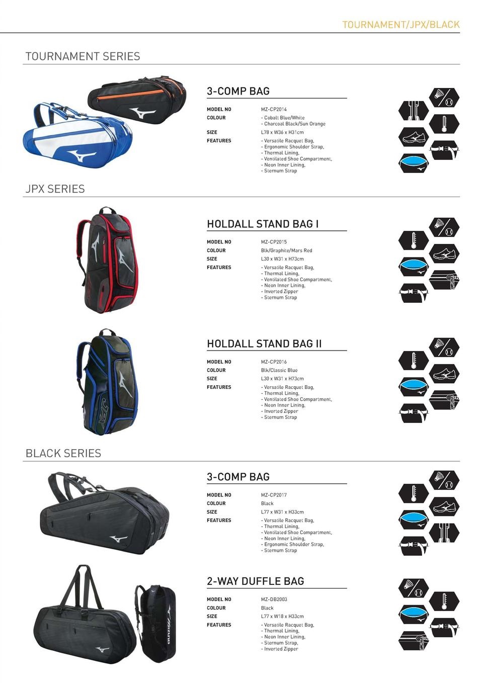 mizuno badminton bag black series