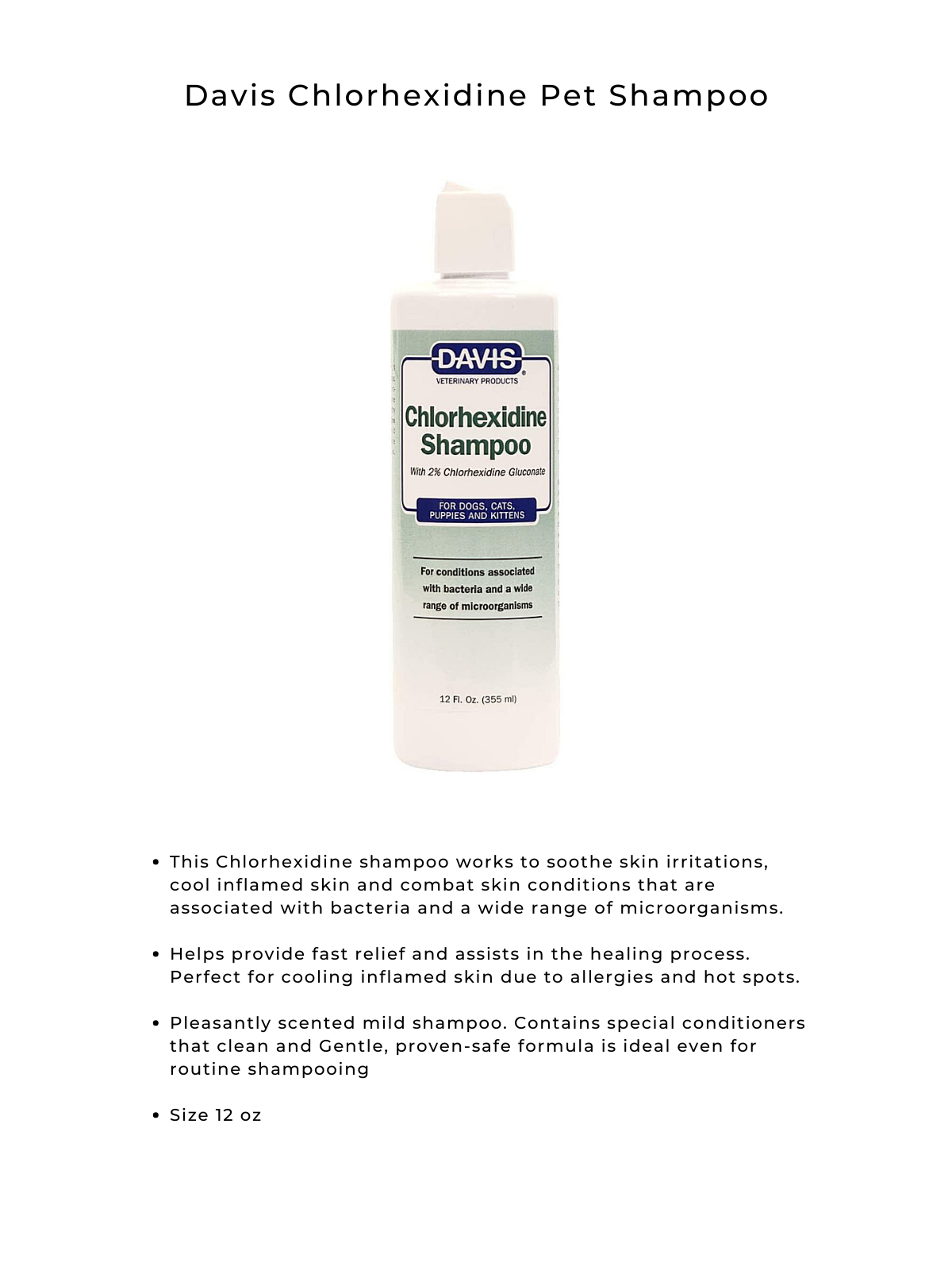 davis chlorhexidine pet shampoo