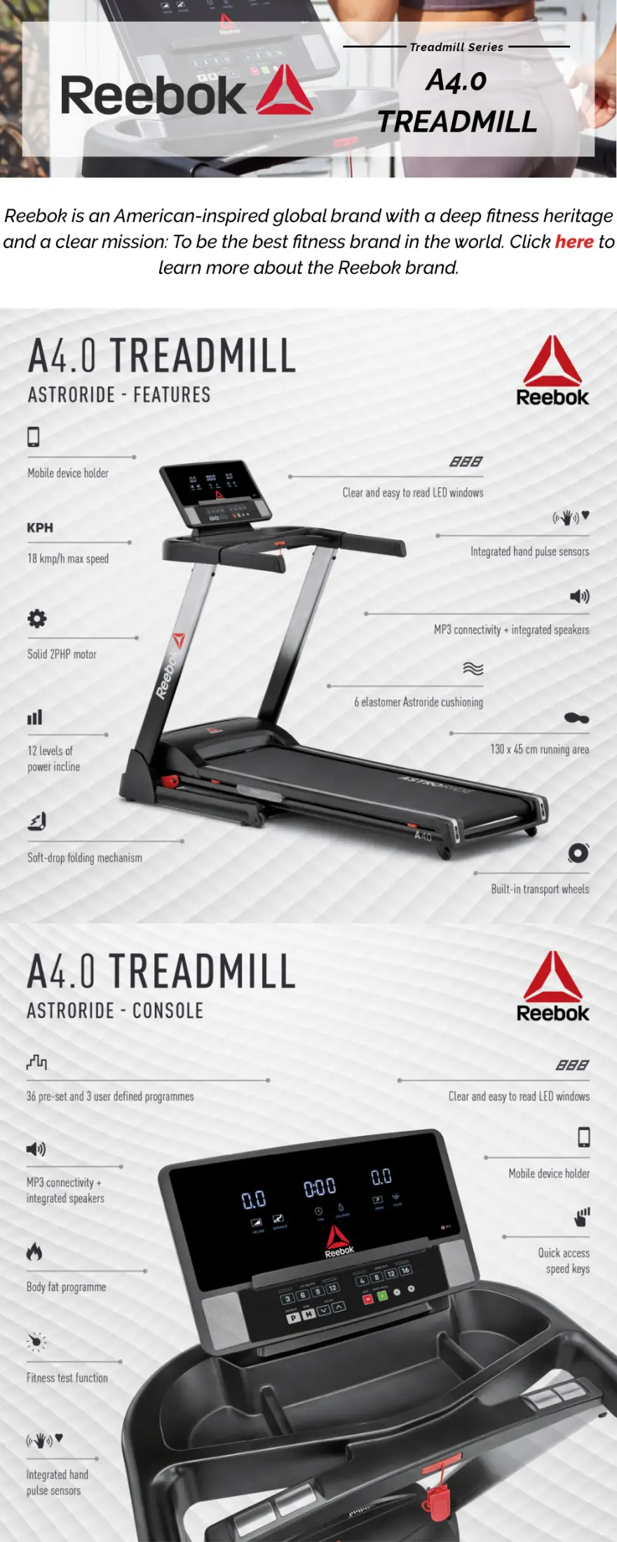 running area on treadmill