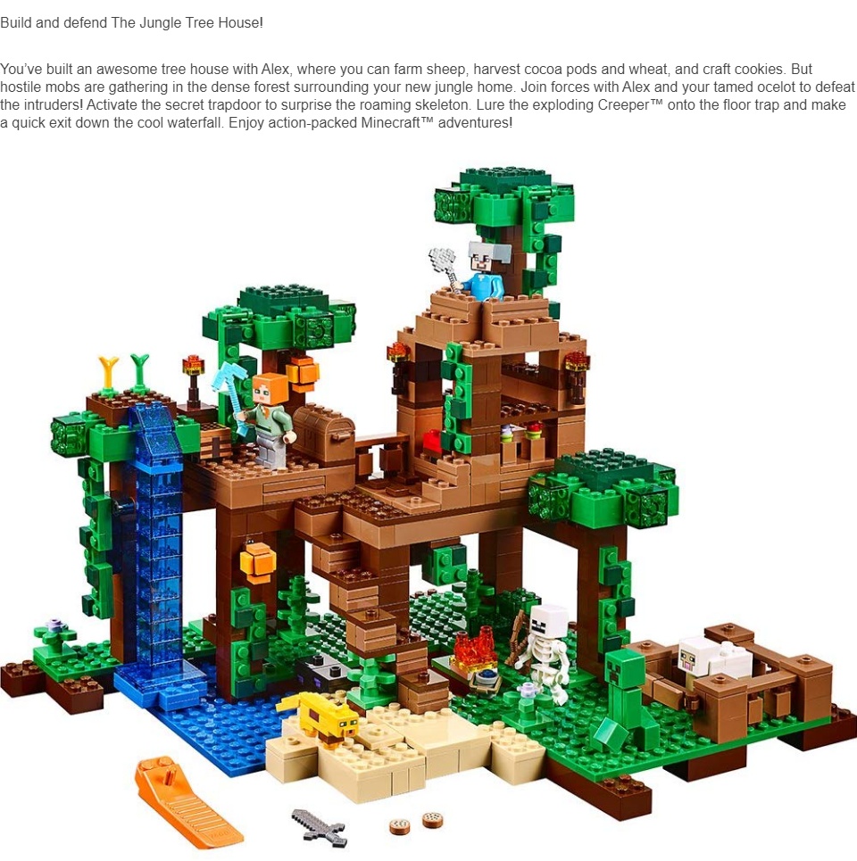 lego minecraft the jungle tree house