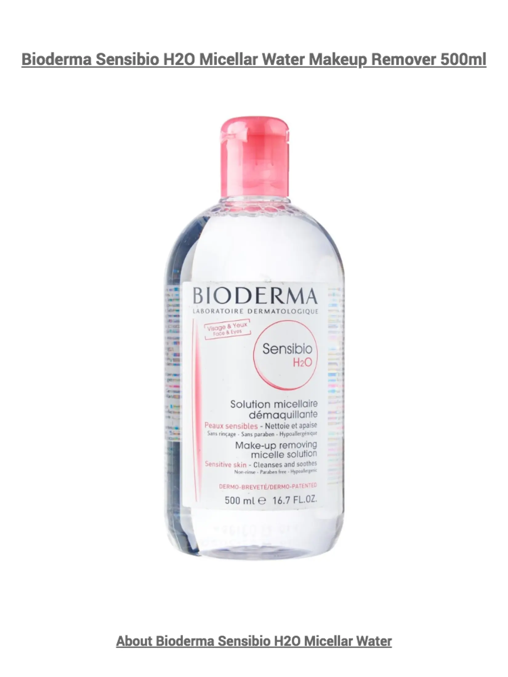 sensibio h20 micellar water
