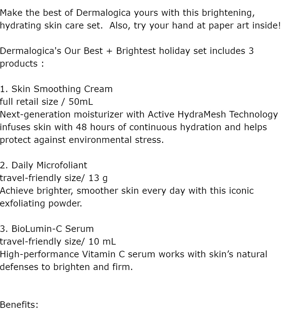 dermalogica our best and brightest