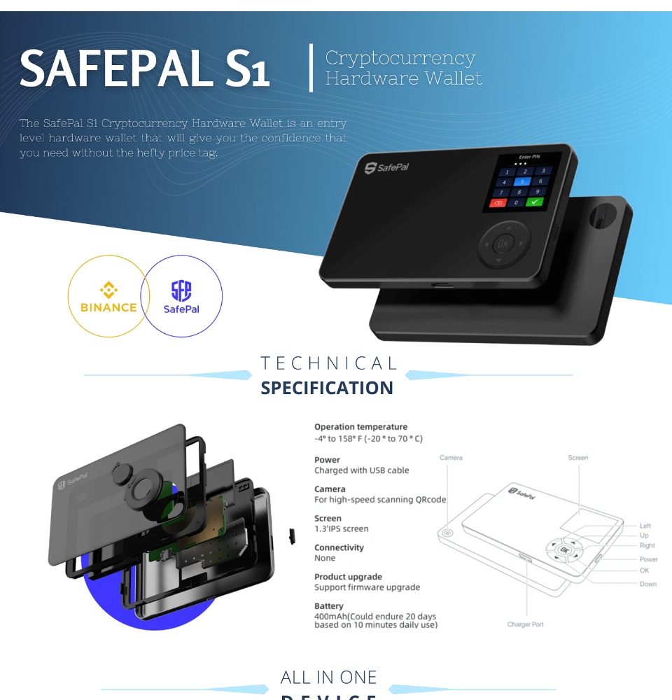 SafePal S1 Cryptocurrency Hardware Wallet | Lazada Singapore